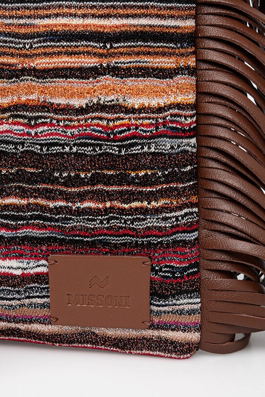 Missoni kopertówka Clutch Fringes brązowy MI10064F.084
