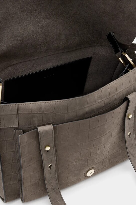 Kožna torba AllSaints URSA smeđa W036XC