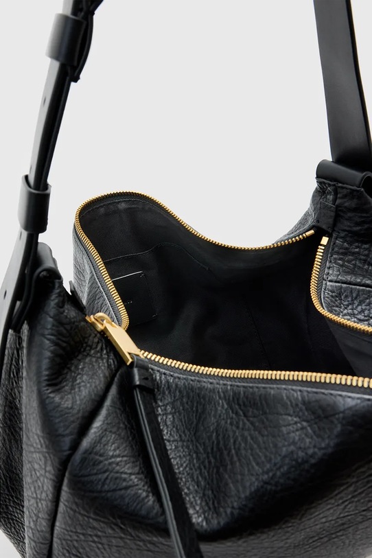 Kožna torba AllSaints MADEA crna W091XC