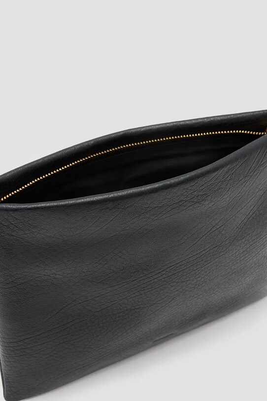 AllSaints bőr borítéktáska BETTINA fekete W126XC