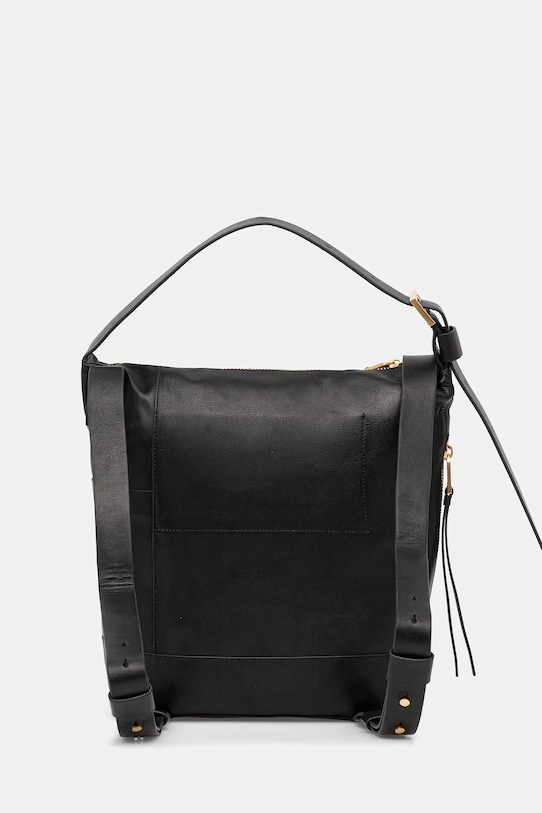 Accesorii AllSaints poseta de piele ALBA W246XC negru