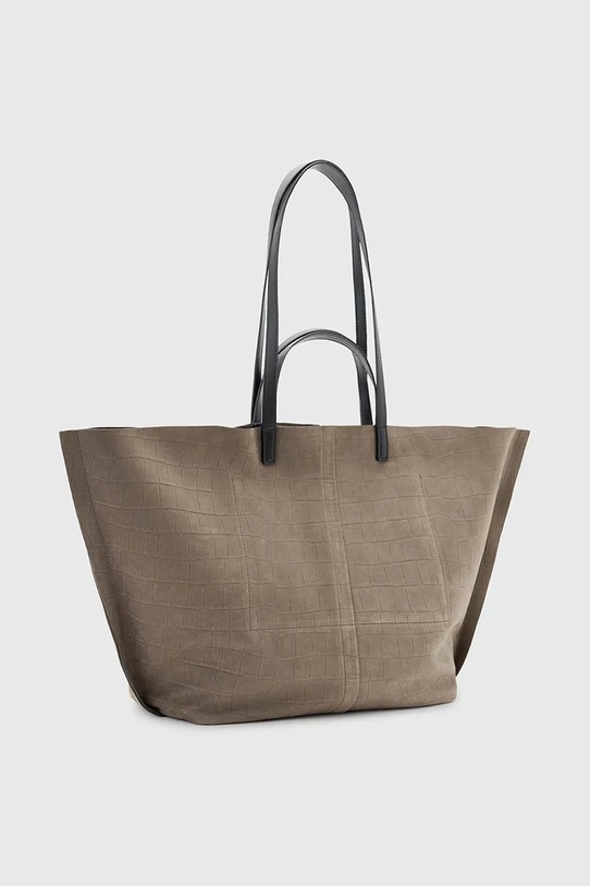 Akcesoria AllSaints torebka skórzana PHOENIX W287XC brązowy