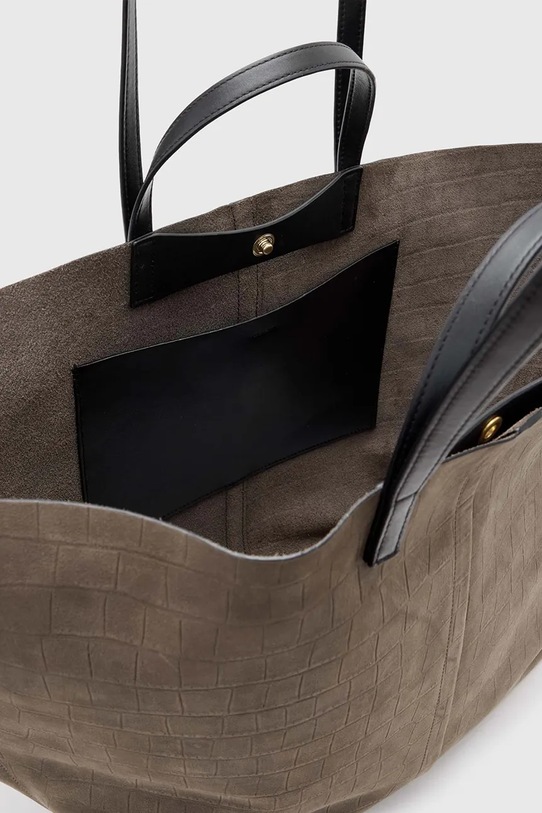 AllSaints torebka skórzana PHOENIX brązowy W287XC