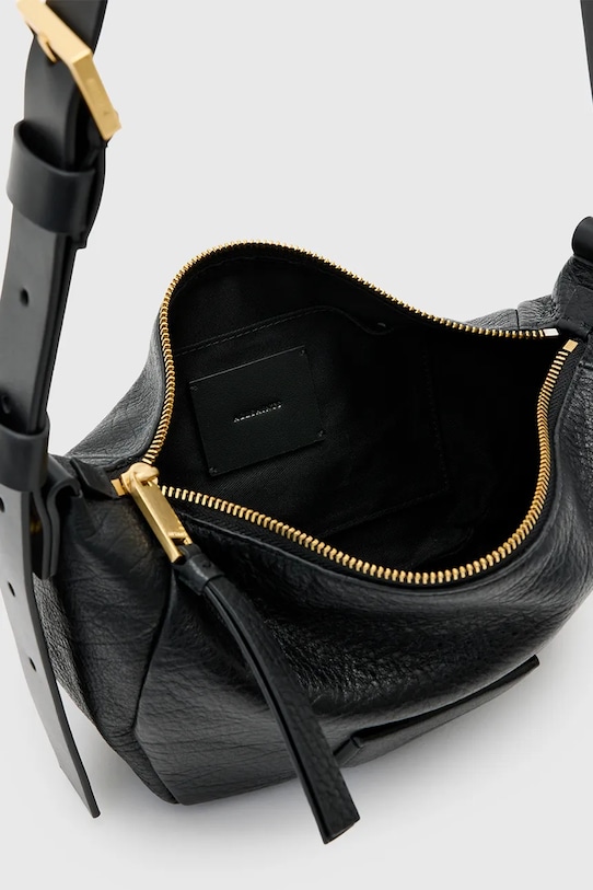 Шкіряна сумочка AllSaints MADEA чорний W289XC