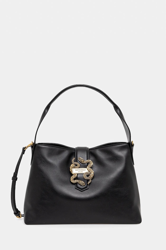 Τσάντα Just Cavalli απλικέ μαύρο 78RA4BA4.ZSA89