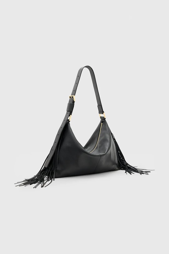 Шкіряна сумочка AllSaints EDBURY W121XC чорний SS25