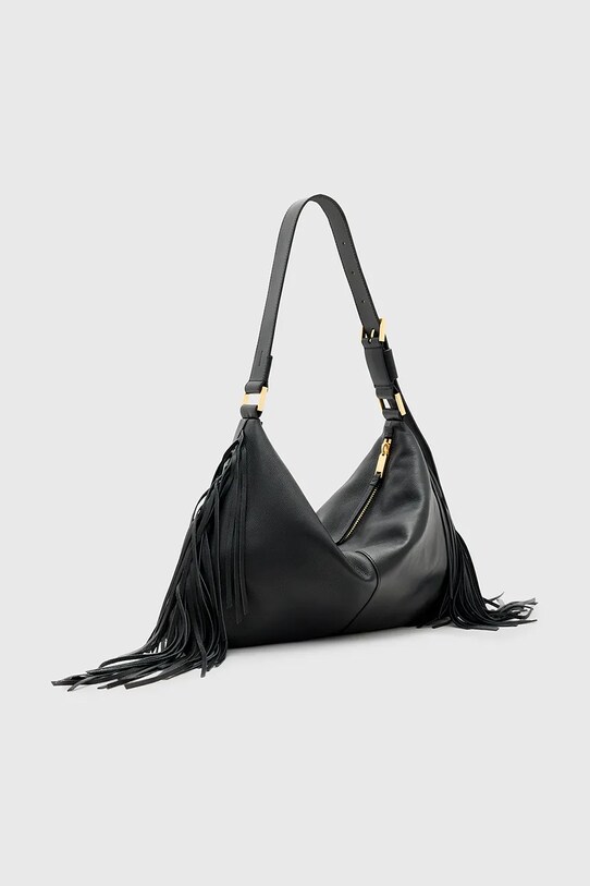 Аксесуари Шкіряна сумочка AllSaints EDBURY W121XC чорний