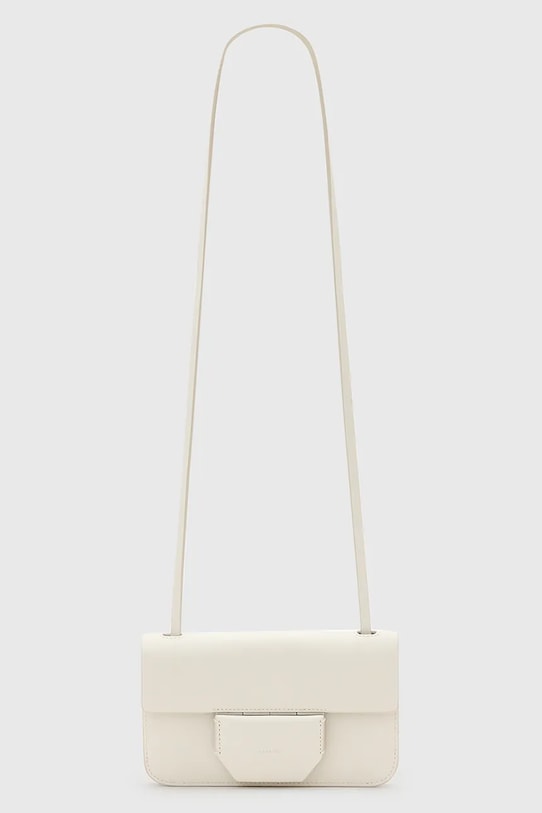 Kožená kabelka AllSaints ANN přírodní kůže bílá W122XC