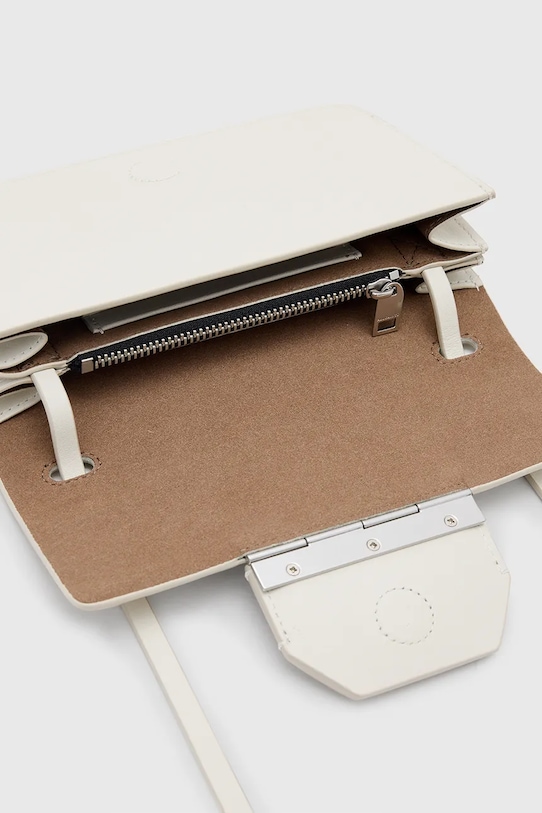 Kožená kabelka AllSaints ANN bílá W122XC