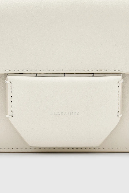 Kožená kabelka AllSaints ANN W122XC bílá