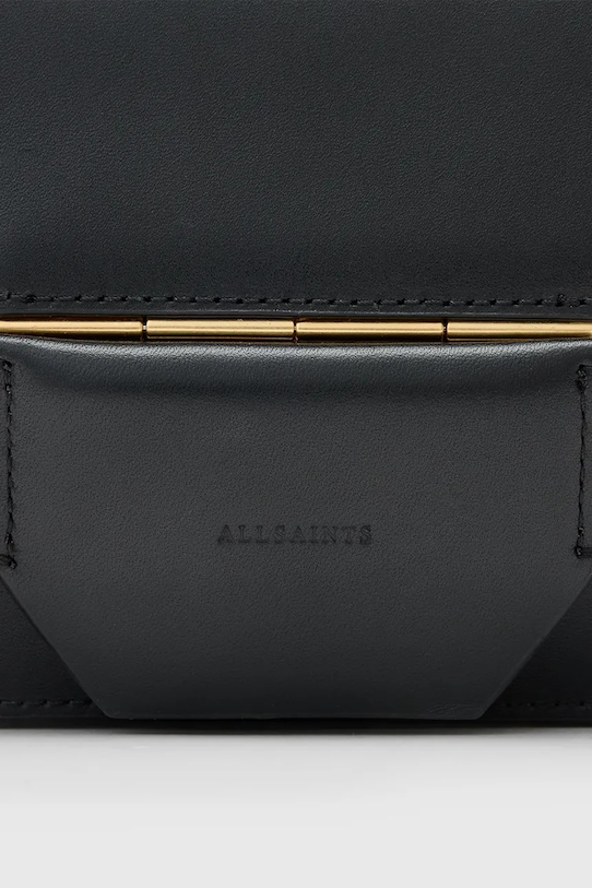 Kožená kabelka AllSaints ANN W122XC čierna