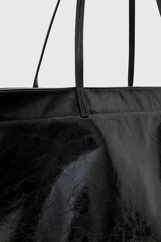 Δερμάτινη τσάντα AllSaints SERAFINA W123XC μαύρο