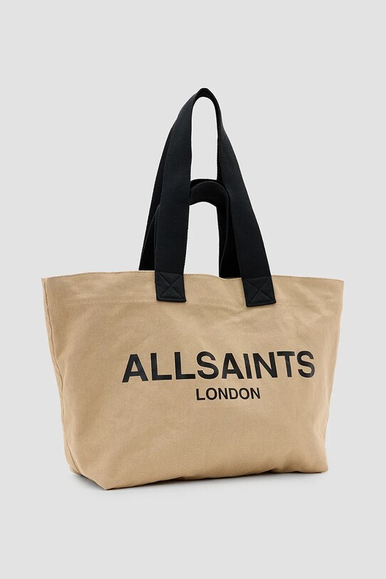 Хлопковая сумка AllSaints ALI W163XA бежевый SS25