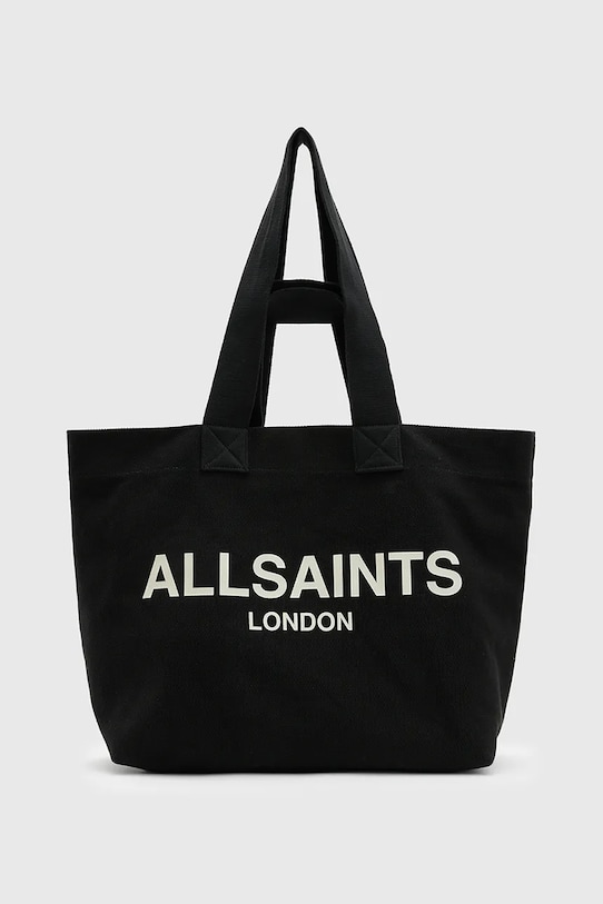 Бавовняна сумка AllSaints ALI надрук чорний W163XA