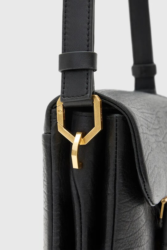 Шкіряна сумочка AllSaints JUPITER W261XC чорний