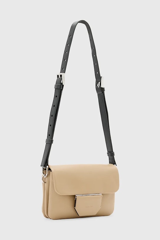 Δερμάτινη τσάντα AllSaints JUPITER W263XC μπεζ AW25