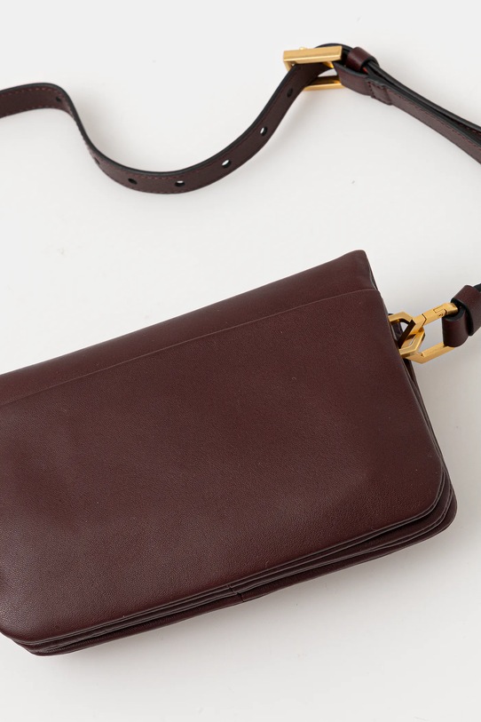 Accesorii AllSaints poșetă de piele JUPITER W263XC burgundia