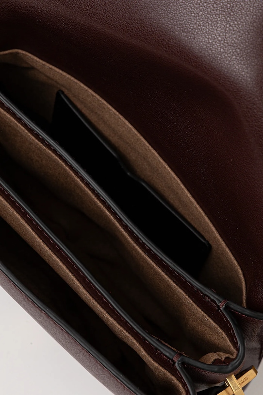 AllSaints poșetă de piele JUPITER W263XC burgundia