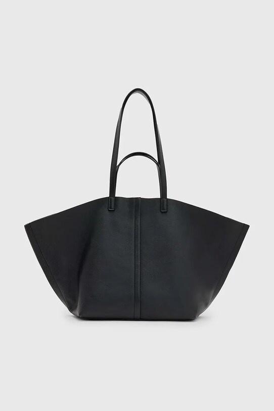 Шкіряна сумочка AllSaints PHOENIX лицьова шкіра чорний W493XB