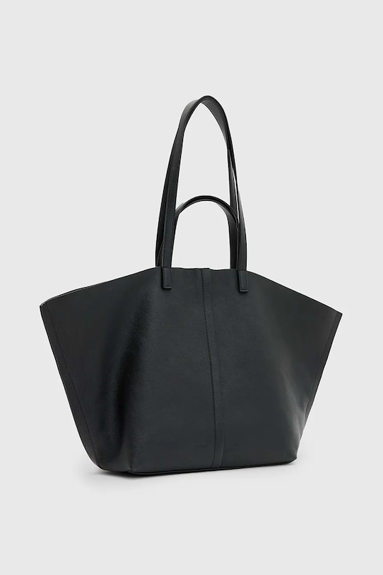 Kožená kabelka AllSaints PHOENIX W493XB čierna SS25