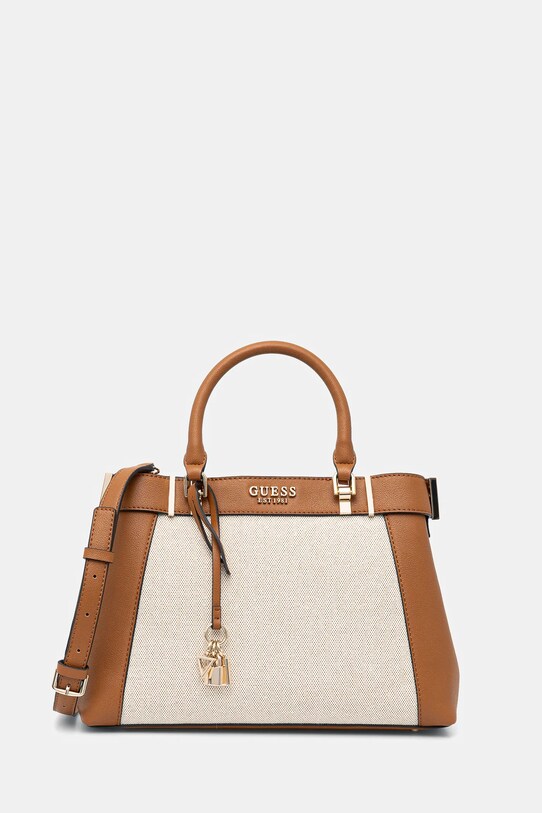 Τσάντα Guess ANADELA υφασμάτινο καφέ HWAG96.33060