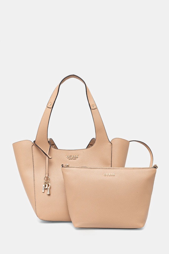Kabelka Guess HELINA jednofarebný béžová HWBG96.40220