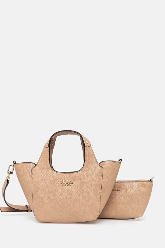 Guess torebka HELINA nie mieści A4 brązowy HWBG96.40750