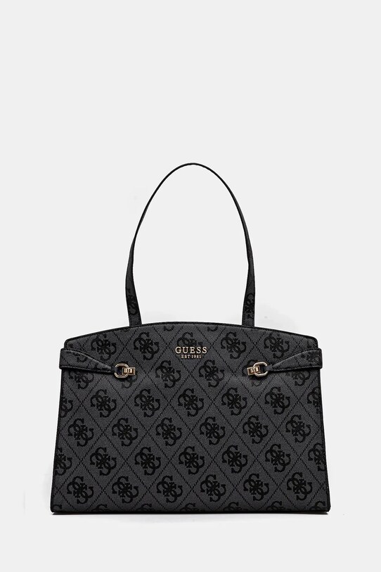 Τσάντα Guess LORELEI απομίμηση λείου δέρματος μαύρο TWOB96.39024