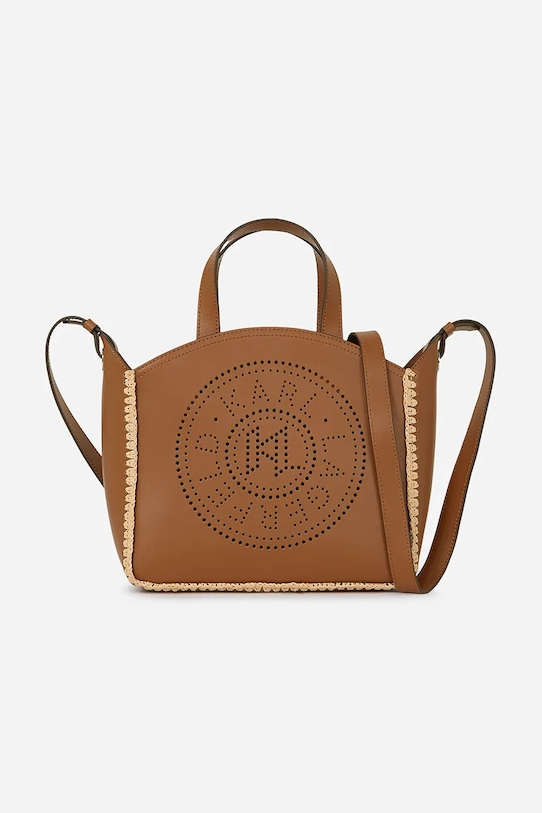 Karl Lagerfeld torebka skórzana skóra licowa brązowy A2W30014