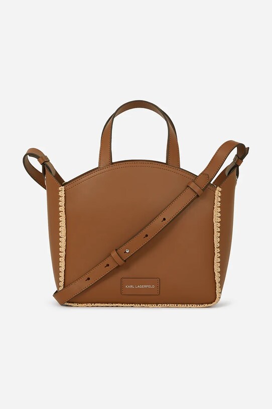 Karl Lagerfeld torebka skórzana A2W30014 brązowy SS25