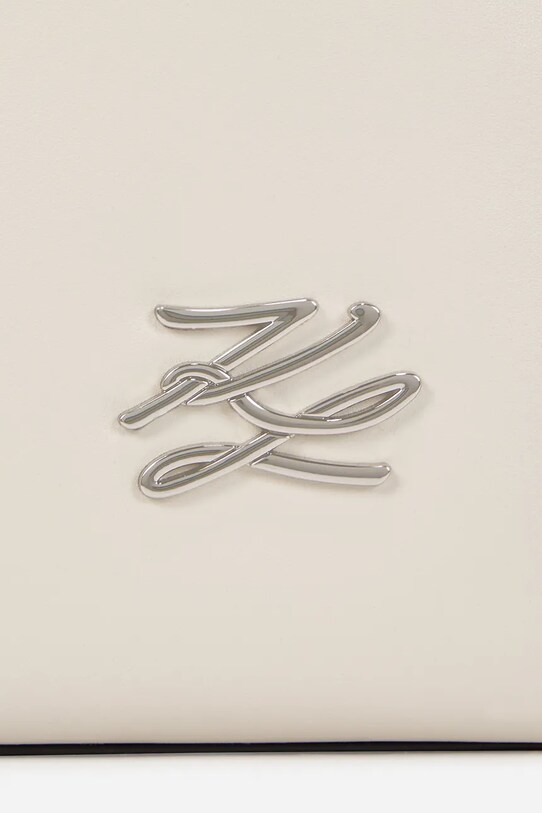 Kožená kabelka Karl Lagerfeld K/AUTOGRAPH bílá A2W30201