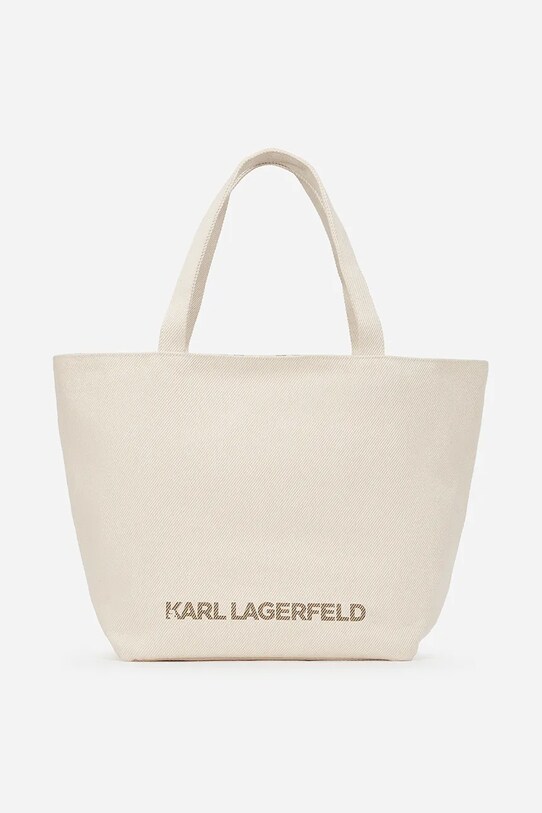 Dvostrana torba Karl Lagerfeld A2W50024 bež SS25