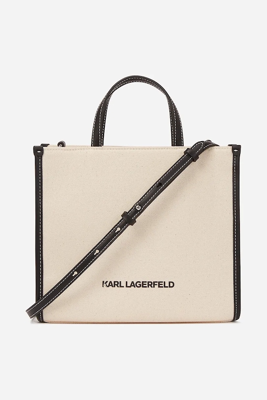 Karl Lagerfeld geanta de bumbac A2W50028 bej SS25