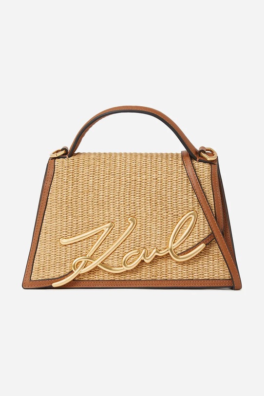 Karl Lagerfeld torebka skóra licowa beżowy A2W30010