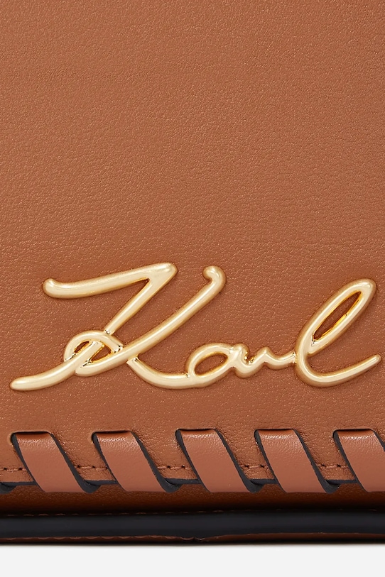 Karl Lagerfeld torebka skórzana brązowy A2W30195