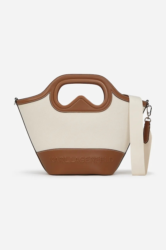 Karl Lagerfeld torebka nie mieści A4 beżowy A2W30214