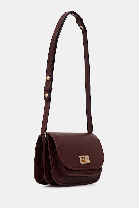 Geox geantă de piele FLAVRIE D46Z4A.00043 burgundia AW25