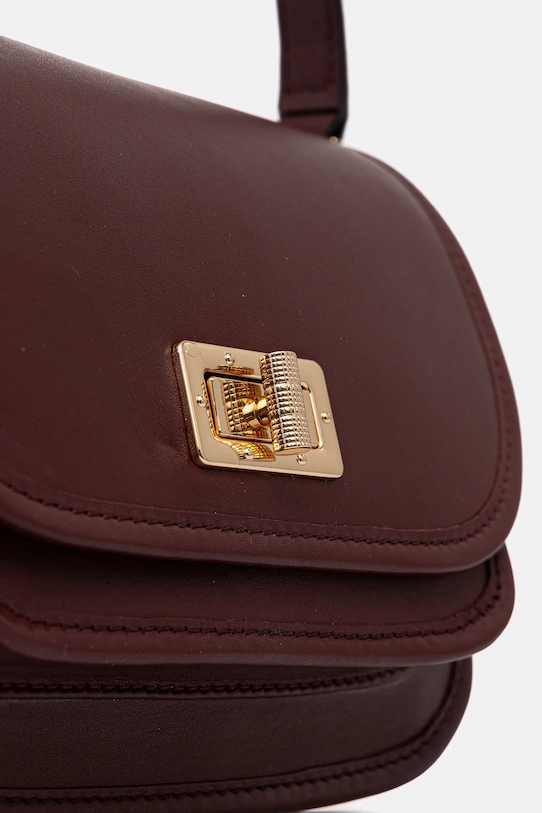 Geox geantă de piele FLAVRIE burgundia D46Z4A.00043
