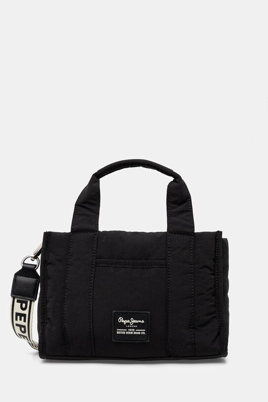 Τσάντα Pepe Jeans ZADIE BLOSSOM υφασμάτινο μαύρο PL031647
