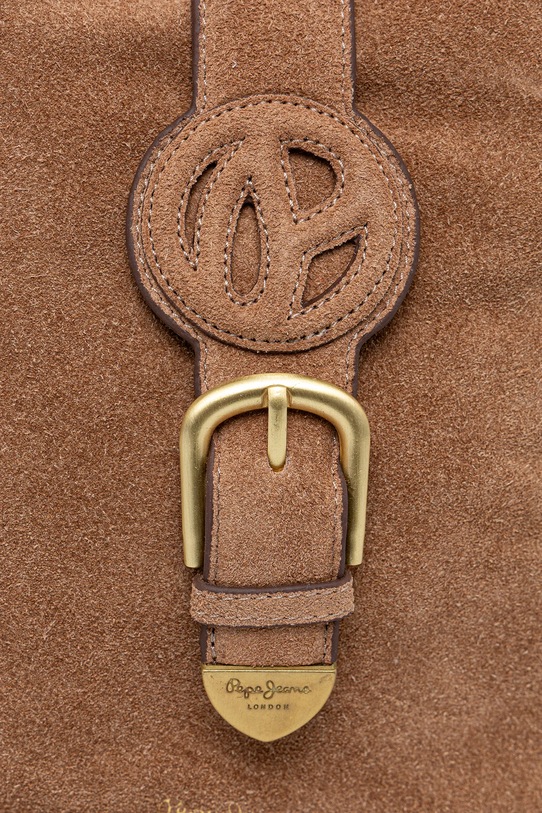 Torba od brušene kože Pepe Jeans CASSIDY SUEDE PL031654 smeđa