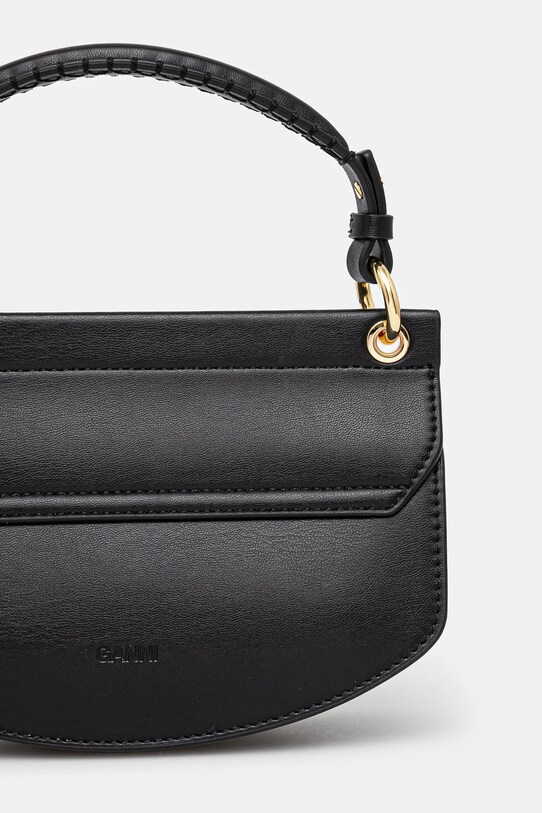 Dodaci Kožna torba GANNI Apo-G Bag Mini Top Handle A6349 crna