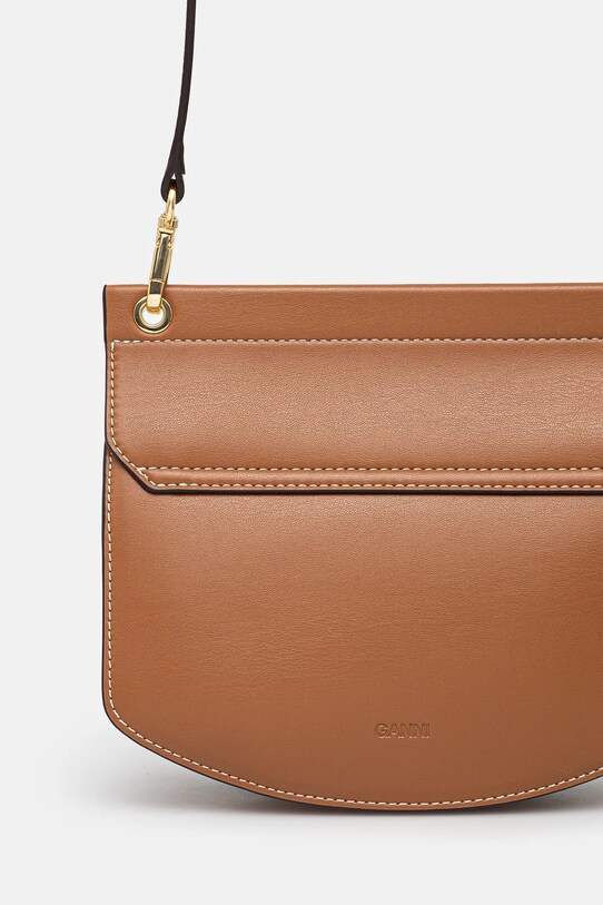 Dodaci Kožna torba GANNI Apo-G Bag Small A6448 smeđa