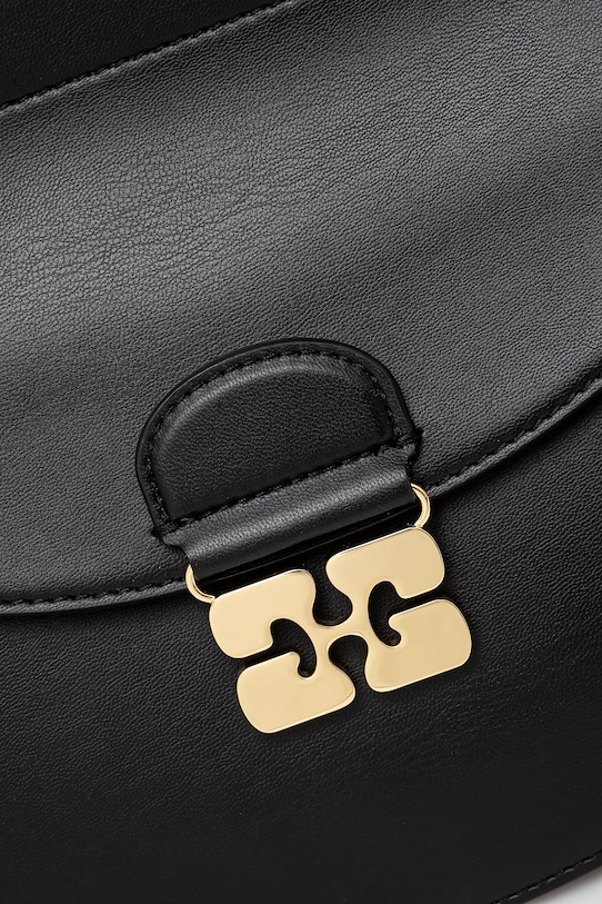 GANNI borsa a mano in pelle Apo-G Bag Small nero A6449