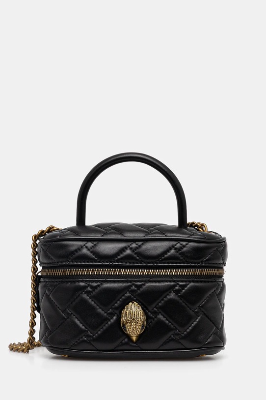 Kožna torba Kurt Geiger London KENSINGTON zrnata koža crna 4375100109