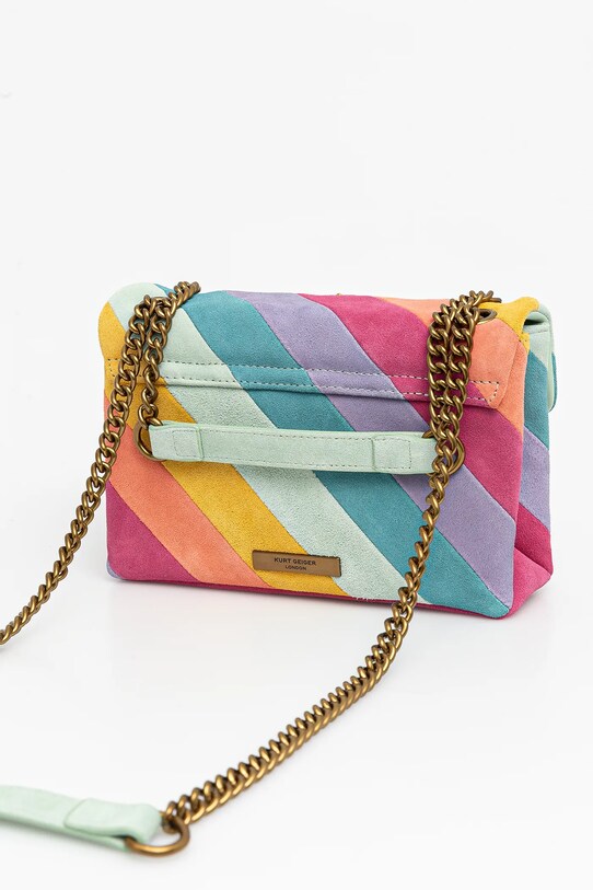 Accesorii Kurt Geiger London geanta de mana din piele intoarsa KENSINGTON 4373899209 multicolor