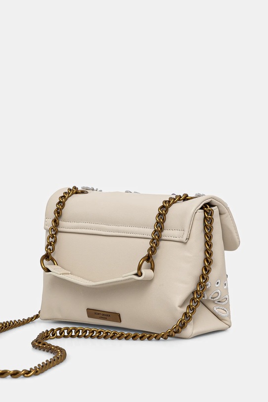 Accesorii Kurt Geiger London poseta de piele KENSINGTON 4373541109 bej