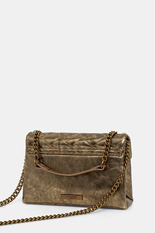 Accesorii Kurt Geiger London poseta de piele KENSINGTON 4373060109 aur