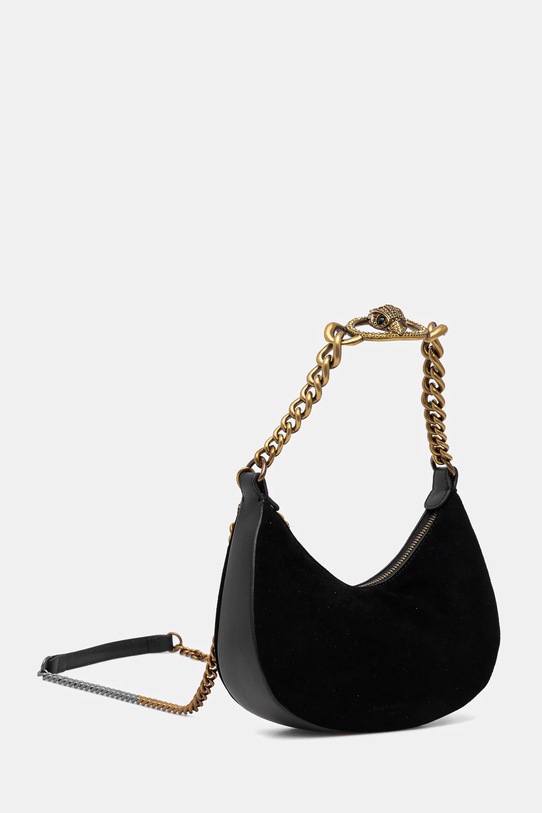 Torba od brušene kože Kurt Geiger London CHELSEA 4354600209 crna SS25