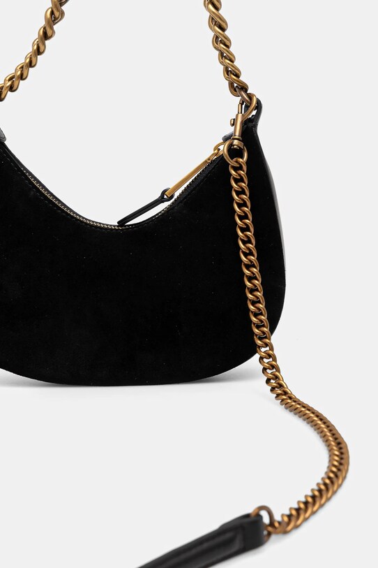 Accesorii Kurt Geiger London geanta de mana din piele intoarsa CHELSEA 4354600209 negru