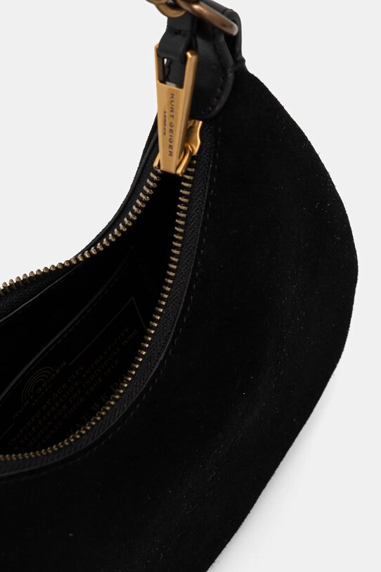 Kurt Geiger London geanta de mana din piele intoarsa CHELSEA negru 4354600209